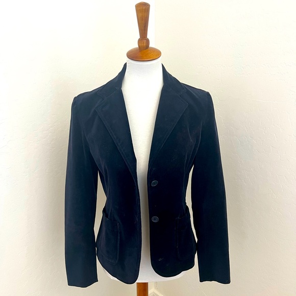 GAP Women’s Navy Blue Velvet Blazer - Picture 1 of 6